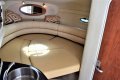 Monterey 270 Cruiser:Lounge converted to large double bed and convenient fully enclosed ensuite starboard